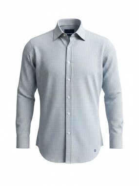 David Donahue Men’s Classic Fit Dress Shirt – Pink & Blue Checkered – NWOT